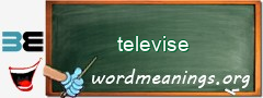 WordMeaning blackboard for televise